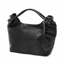 Casual Femmes Sac À Main et Sac À Main D’épaule Sacs Hobos Armure En Cuir Sac Femelle Bolas Fourre-Tout Beige Noir Tressé Bolsas Femininas