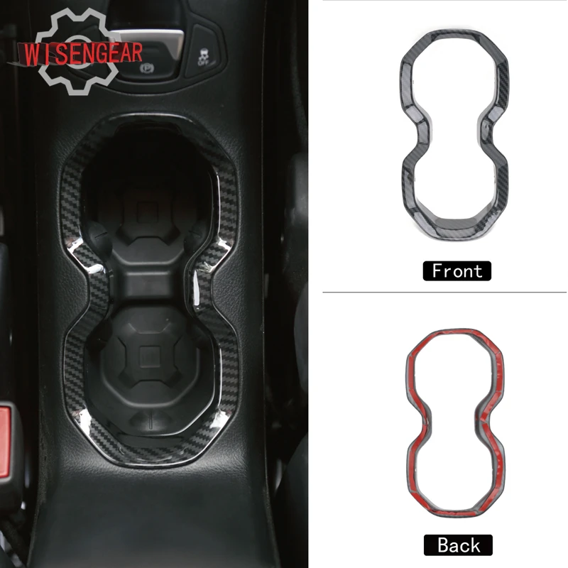 WISENGEAR карбоновый черный держатель для напитков рамка Крышка Jeep Renegade 2015 2017 салона