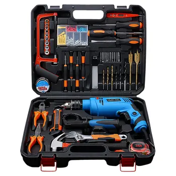 

220V multifunctional household electric screwdriver drill drill electric rotary pistol drill screwdriver kit