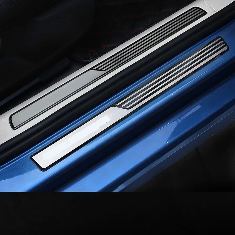 

Car Chromium Auto Modified Foot Pedal Door Exterior Fashion Trim Parts Accessory Protecter 15 16 17 18 19 FOR Volkswagen Lamando