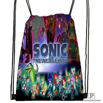

Custom sonic-and-friends Drawstring Backpack Bag Cute Daypack Kids Satchel (Black Back) 31x40cm#2018612-01-2