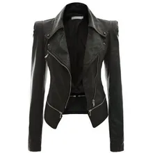 Кожаные женские пальто в стиле панк кардиган, большие размеры Осень-Зима куртка-бомбер Casaco Feminino Базовые Куртки Женская одежда верхняя одежда