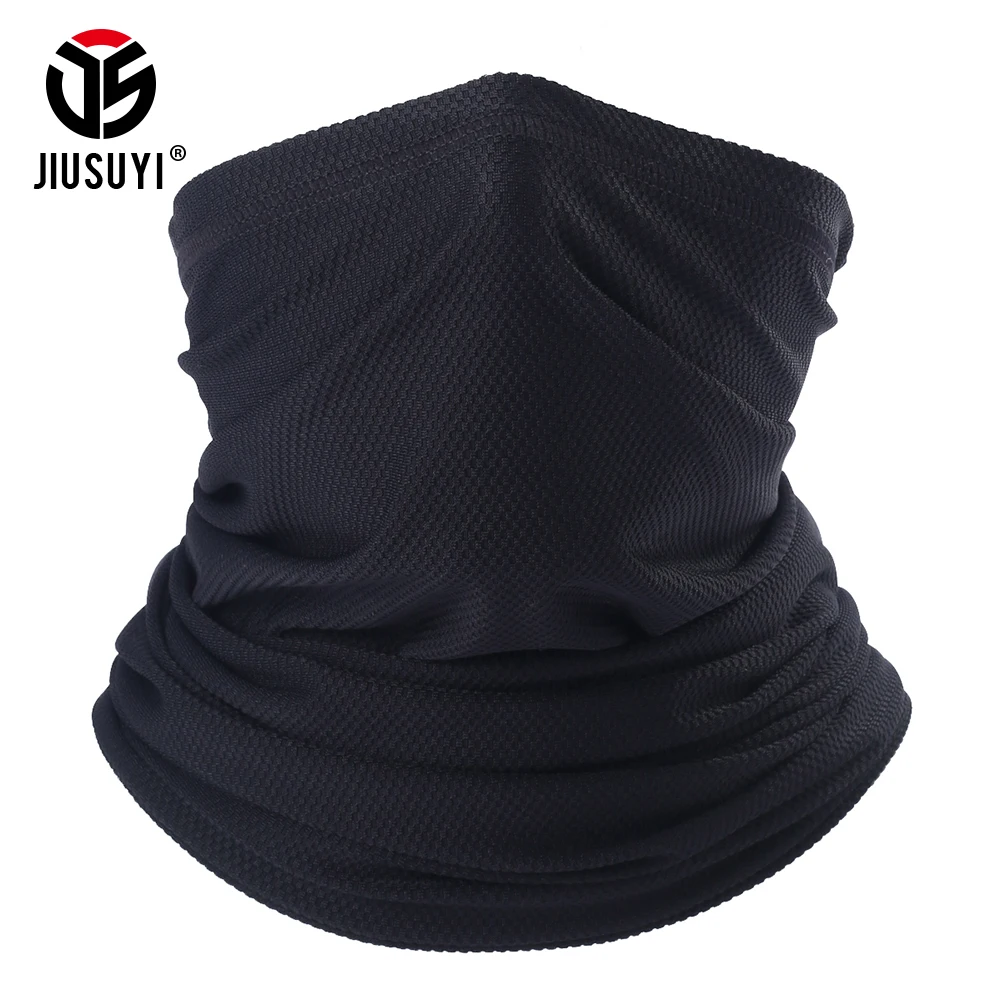 

Black Neck Gaiter Ring Tube Scarves Neck Circle Loop Cover Military Helmet Liner Half Face Mask Scarf Snood Bandana Men Women