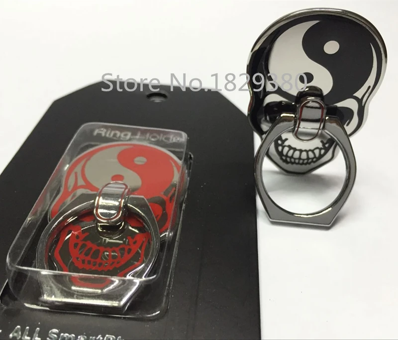 360 Degree Aluminum Alloy Ring Holder for All Smart Phones Stand Holder for iPhone iPad for Samsung /HTC/Sony with Skull Design 360 Degree Aluminum Alloy Ring Holder for All Smart Phones Stand Holder for iPhone iPad for Samsung /HTC/Sony with Skull Design