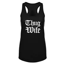 Женские пикантные Блатной жена Фитнес тренировки Racerback Безрукавки для женщин