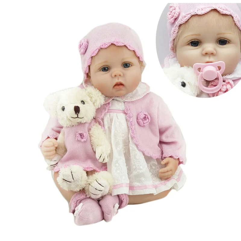 

22 Inch Soft Body Silicone Toddler Baby Dolls Real Alive Newborn Baby Dolls Toy Gift for Girls Christmas New Year Gifts