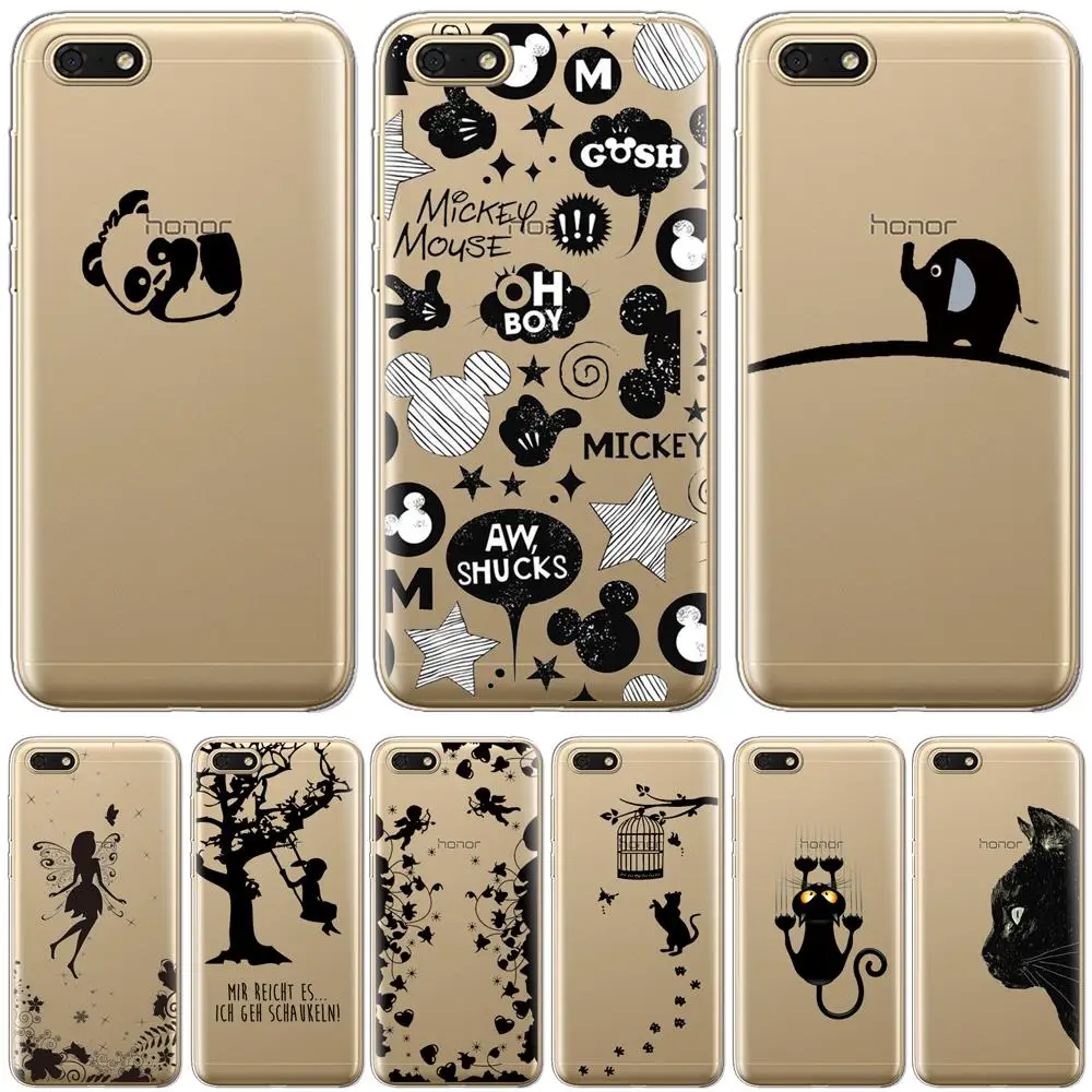 

Honor 7A 5.45'' Various Phone Case For Huawei Honor 7A Soft Silicone TPU Patterned Fundas For Huawei Honor 7A DUA-L22 Cover