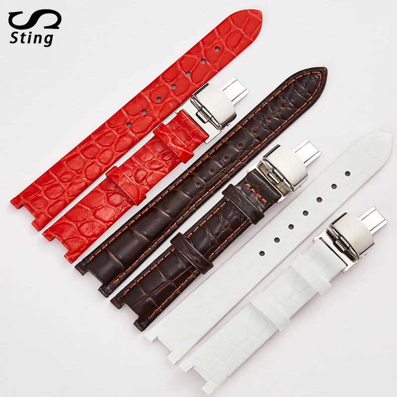 

White Ladies Watch Strap Girl Watch Band for Fiyta Summer Strap Watch Strap Leather Girls 15MM Women for L588/586/590 Watches