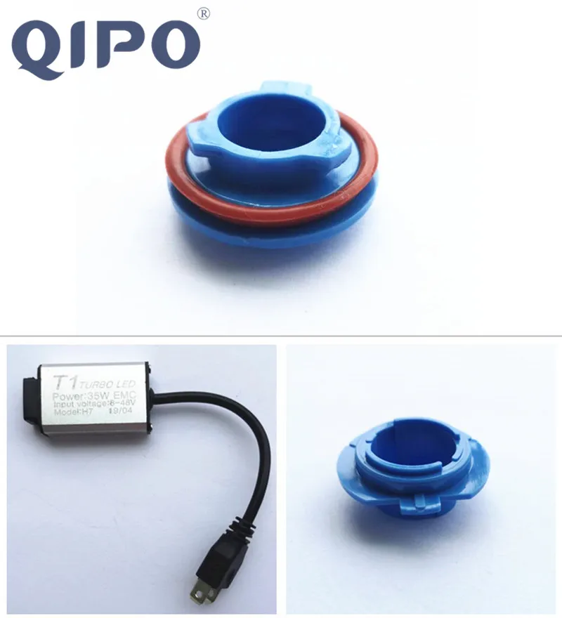 

QIPO 1pcs T1 Car Headlights LED Light Driver Ballast Adapter Buckle Holder Ignition H7 H11 H8 H9 Plug 35W/40W 8-48V