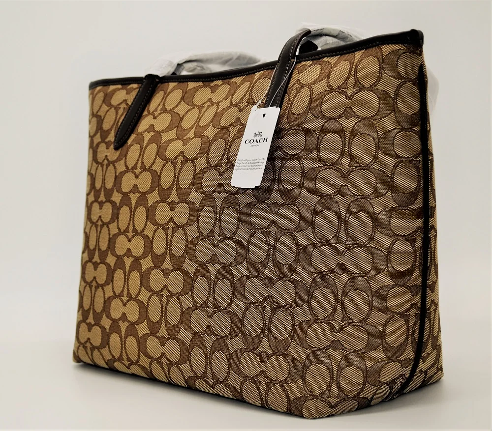 Coach Taylor Сумка-тоут из фирменного жаккарда(пляжное дерево/золото) роскошные сумки для женщин сумки дизайнер от Coach
