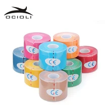 20 штук, 5 см* 5 м, кинезиотейная кинезиологическая лента, хлопок, эластичная клейкая мышечная лента, спортивная лента, рулон, Уход За коленом, бандаж, поддержка