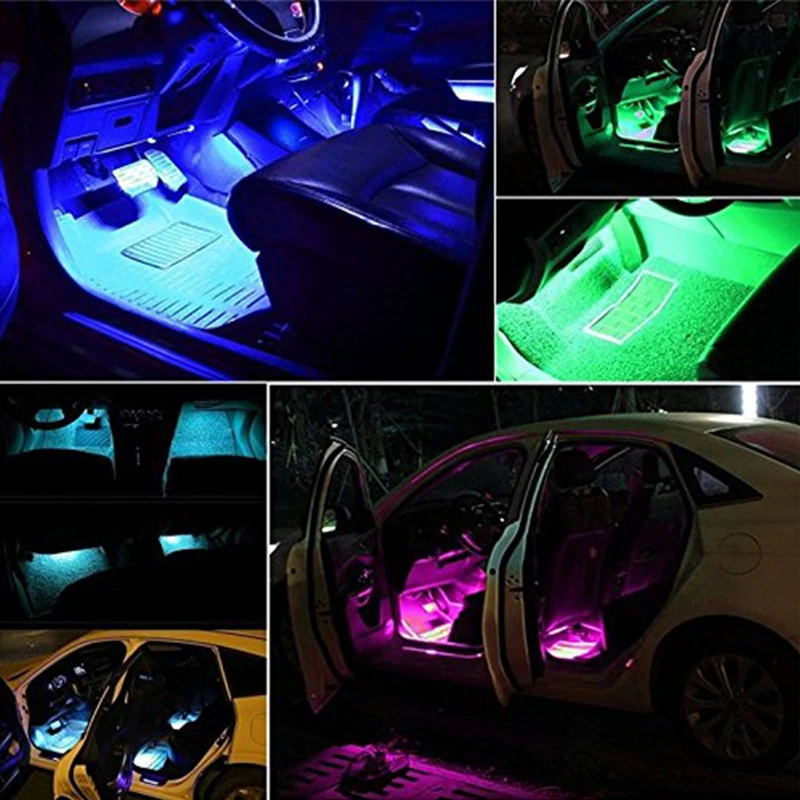 Yimeis 4 шт./компл. 9 светодиодный s RGB светильник полоска беспроводной пульт