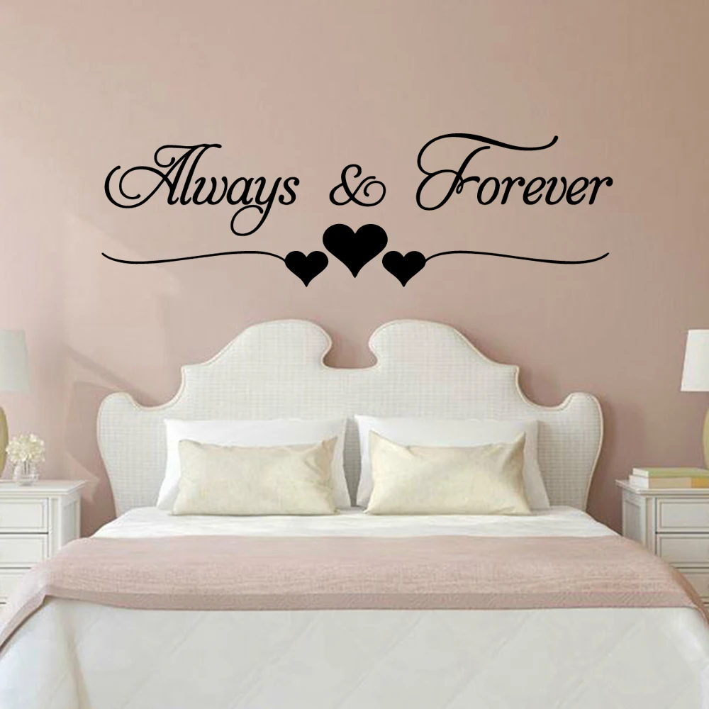 Романтическая любовь всегда навсегда INS наклейки на стену для спальни гостиной украшение декорирование стен Наклейка Настенная LW118