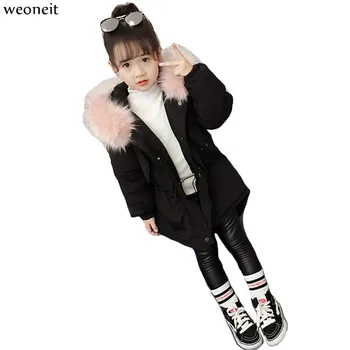 

Weoneit Baby Girl Clothes Winter Coats Cotton Print Hooded Fur Collar Outerwear 2020 Girls Winter Jackets Kids Clothes 110-160