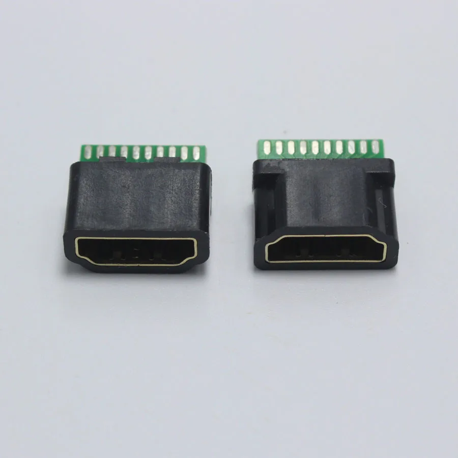 EClyxun 1 шт. позолоченный HDMI тип А Стандартный гнездовой разъем с печатной платой 19P