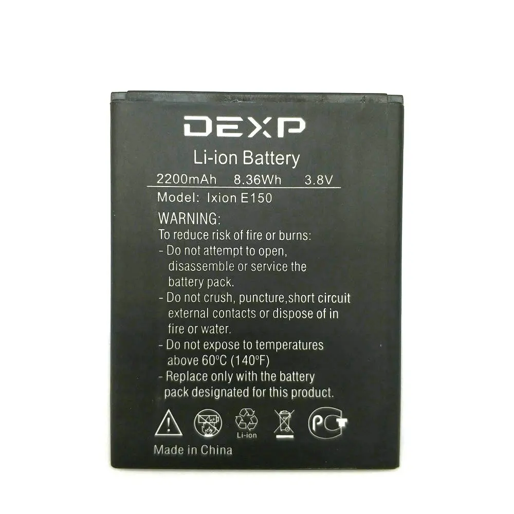2019 новый высококачественный аккумулятор IXION E150 2200 мАч для телефона DEXP