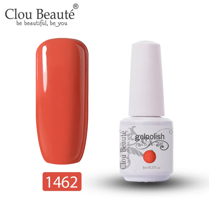 Clou Beaute, 8 мл, Гель-лак для ногтей, Полупостоянный УФ светодиодный лак, Гель-лак, грунтовка для ногтей, 85 цветов, впитывающая гель-краска для ногтей, гибрид - Цвет: 1462