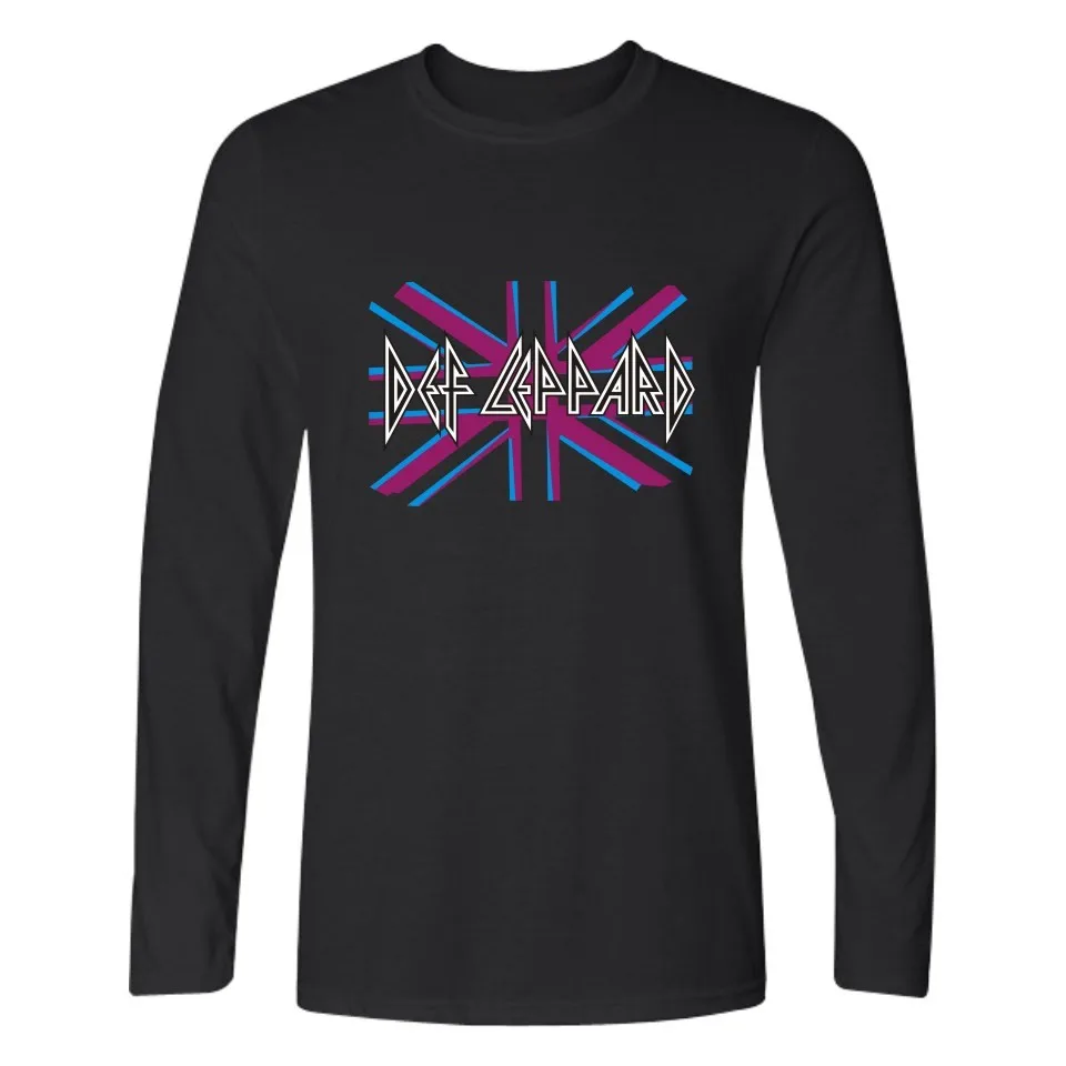Новинка xxs 4xl Def Leppard рок группа футболка с длинными рукавами для мужчин Slim Fit футболки и хип хоп Футболка мужская брендовая в футболках
