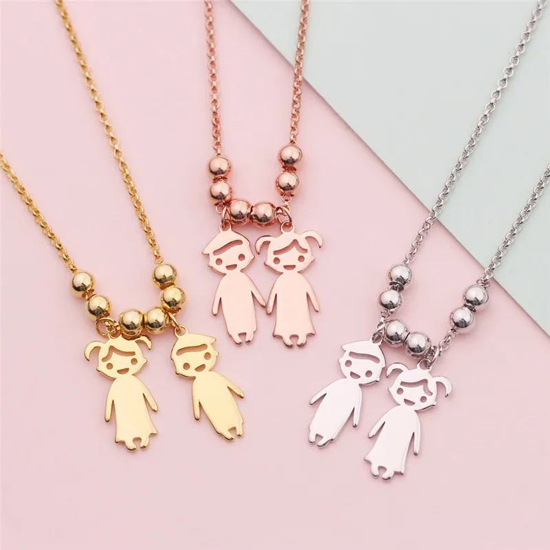 

Personalized Children Pendant Necklace 2019 New Arrival Custom Made Any Name Kids Necklace Cocuk Kolye Collar Familia Plata