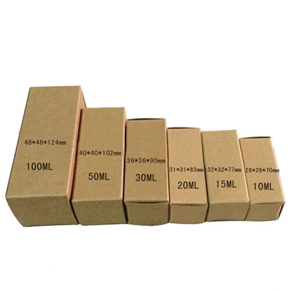 50 шт крафт-бумажные коробки косметическая коробка губная помада эфирное масло ящик для бутылок складные подарочные коробки складываемая коробка для бумаг для свадьбы