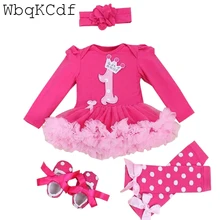 free shipping New Baby Girl Clothing Sets Lace Tutu Romper Dress Jumpersuit+Headband+Shoes 4pcs Set Bebe First Birthday Costumes superman baby girl romper tutu romper dress jumpersuit headband 2pcs sets halloween party birthday cosplay new arrive