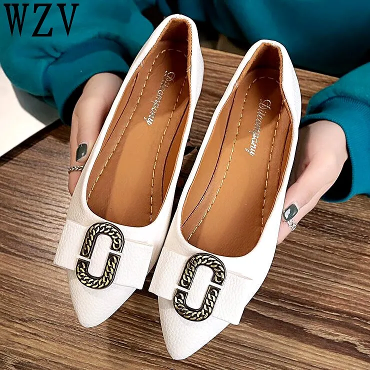 

2019 Fashion trend Women Flat Shoes Slip On Women Shallow Mouth Flat Shoes Women Pointed toe flat shoes C436