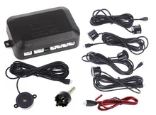 4 Sensors Buzzer 22mm Car Parking Sensor Kit Reverse Backup Radar Sound Alert Indicator Probe System 12V + Retail Box by DHL