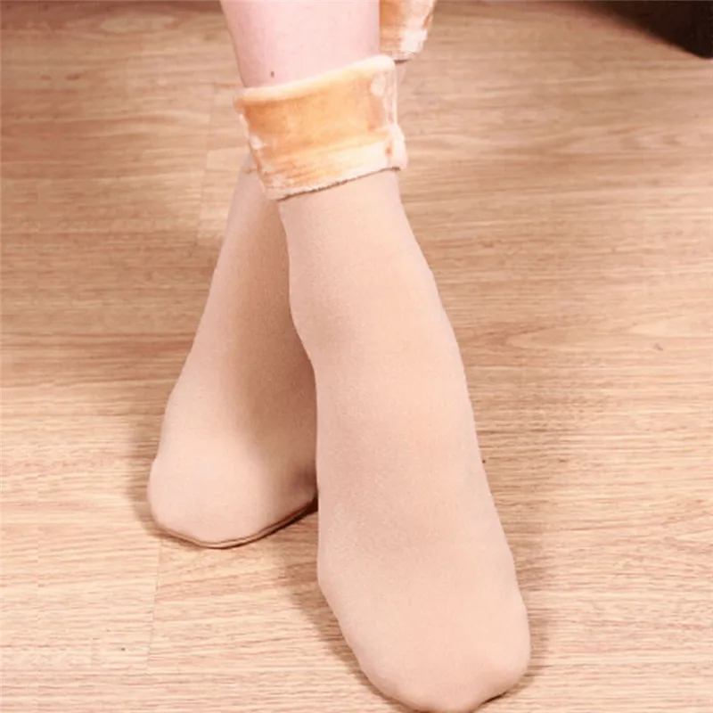 Женские бархатные носки зимние Для женщин теплые носки чулочно-носочные изделия сгущаться шерстяной носок домашние зимние сапоги