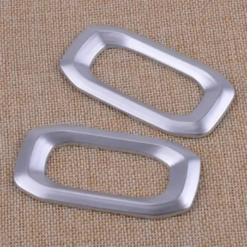 

beler 2PC Car Inner Door Lock Silver Switch Button Cover Trims Molding Strip Accessories ABS Fit For Wrangler JL 2018
