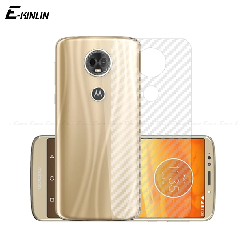 

Soft Back Cover Screen Protector For Motorla MOTO C E5 Plus One vision P50 3D Carbon Fiber Sticker Protective Film Not Glass