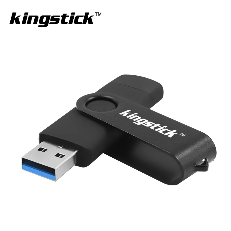 Высокое качество OTG USB 3,0 флеш-накопитель 32 Гб 64 Гб 128 ГБ USB флеш-накопитель 8 Гб 16 Гб ключ usb флешка Флешка для Android смартфона - Цвет: black