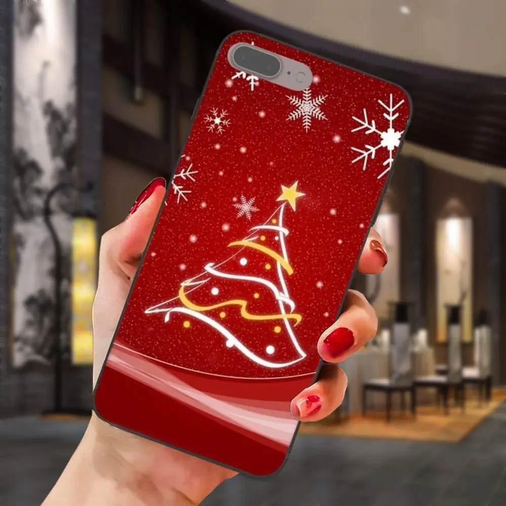 Рождественская Снежинка Олень год для Xiaomi Redmi Note 2 3 4 4A 4X5 5A 6 6A 7 Go Plus Pro S2 Y2 мягкий, симпатичный, из ТПУ чехол - Цвет: as picture