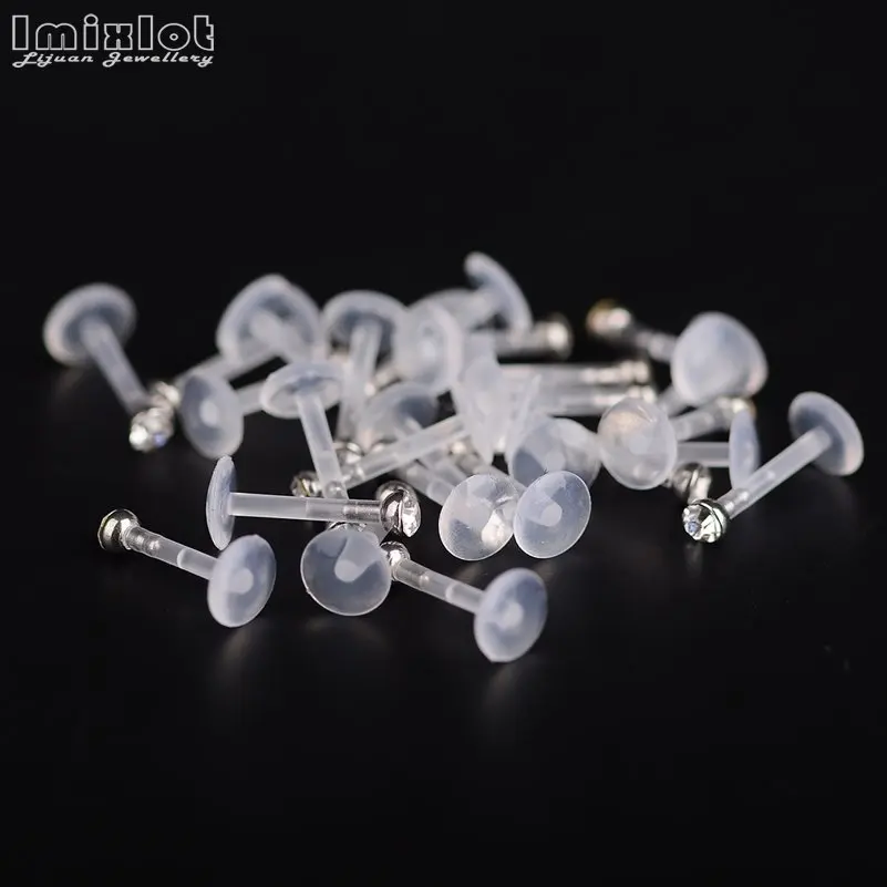10 шт. из гибкого биопласта Labret Lip Ring Спиральные серьги ушной хрящ шпильки для