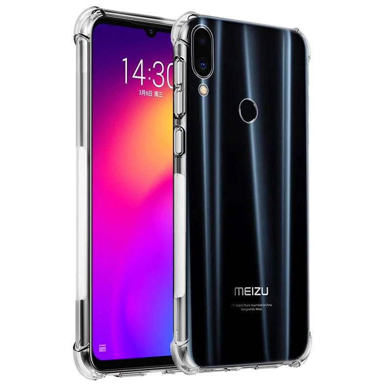 Прозрачный чехол с воздушной подушкой для Meizu Note 9, 8, M8 Lite, V8, 16s Pro, 16th Plus, 16Xs, V8, 16X, прозрачный ТПУ силиконовый чехол-бампер