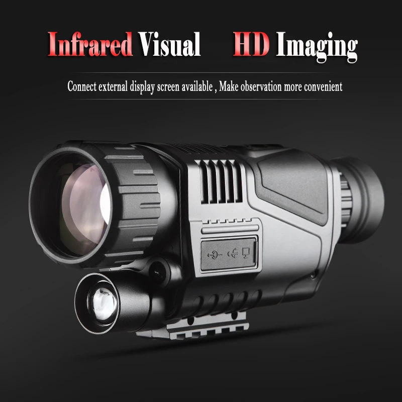 ZIYOUHU 5x40 Infrared Digital Night Vision Monocular Telescope Dual Use Day & Night Hunting Device 5MP Image Video Recording