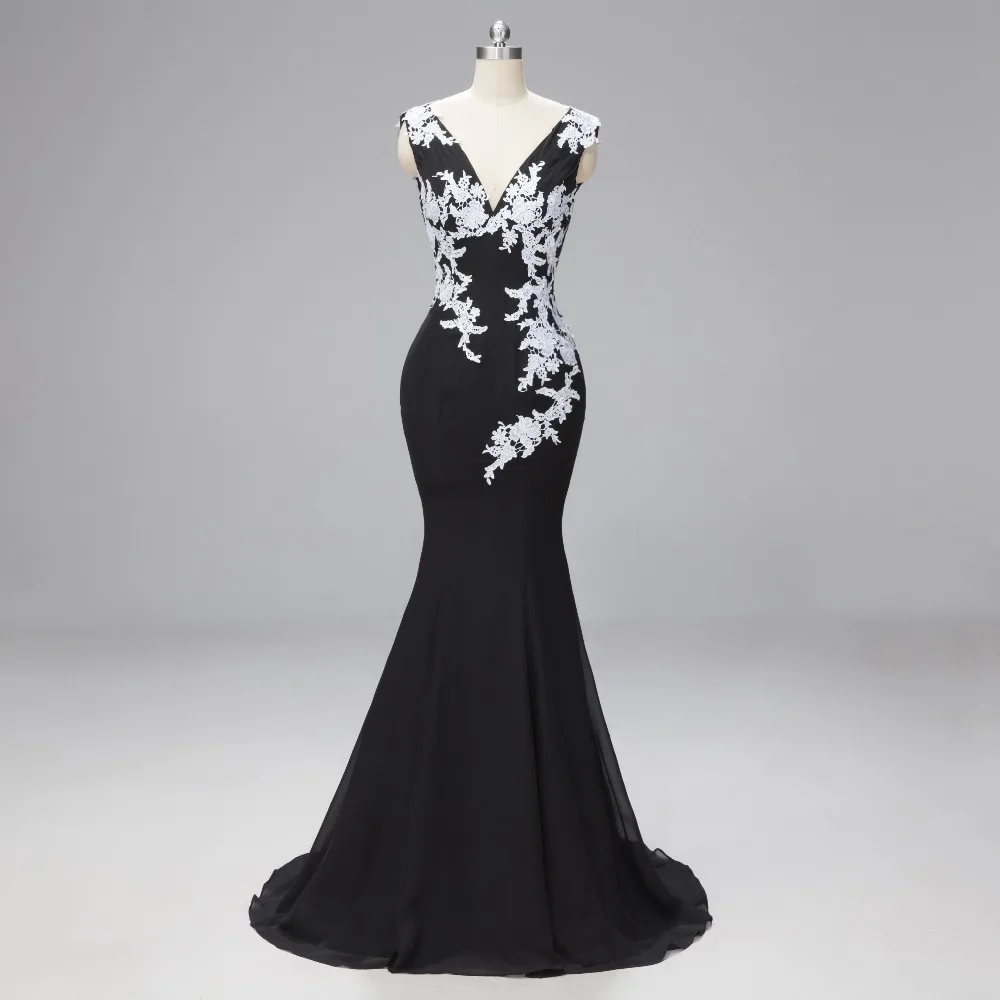 Simple Long Evening Dress 2020 Black Mermaid Vestido De Festa Formal Prom Dresses Robe Soiree L1169 | Свадьбы и торжества