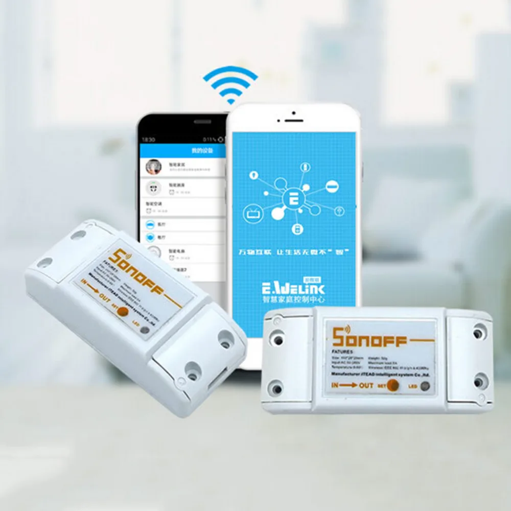 Sonoff Smart Home Wifi Switch,10A Intelligent Wireless Remote Control Timer Diy Switch 220V Android IOS App Controlled CM117 (3)