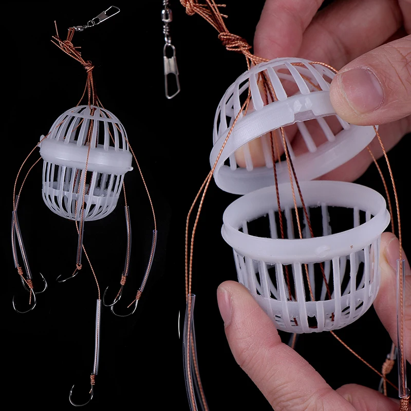 

1pcs with 6 Strong Fishing Hooks Carbon Steel Plastic Carp Fishing Fishhooks Fishing Tackle Sea Monster