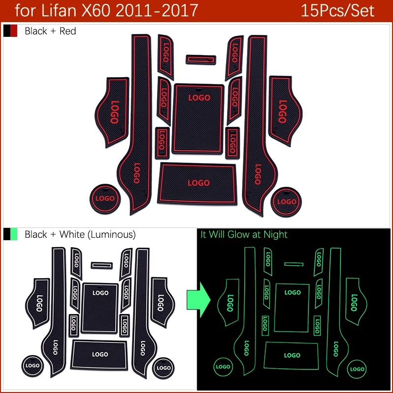 Для Lifan X60 X50 2011 2012 2013 автомобильный Стайлинг автомобиля Нескользящая внутренняя чашка Подушка дверной коврик Чехлы наклейки аксессуары