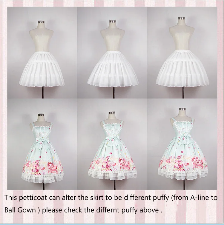 Шифоновая Нижняя юбка с оборками, короткое платье для косплея, Нижняя юбка в стиле Лолиты, балетная юбка в стиле рокабилли, кринолин