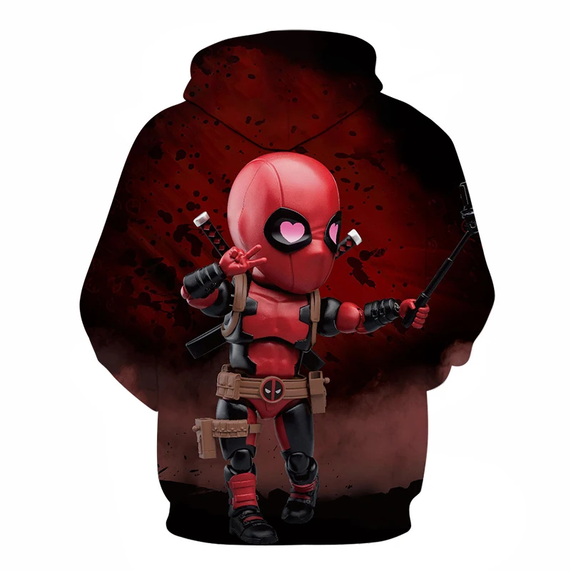  New Marvel Deadpool Sweatshirt Fashion Funny Men Women Long Sleeve Streetwear Hoodie DC Comics 3D P