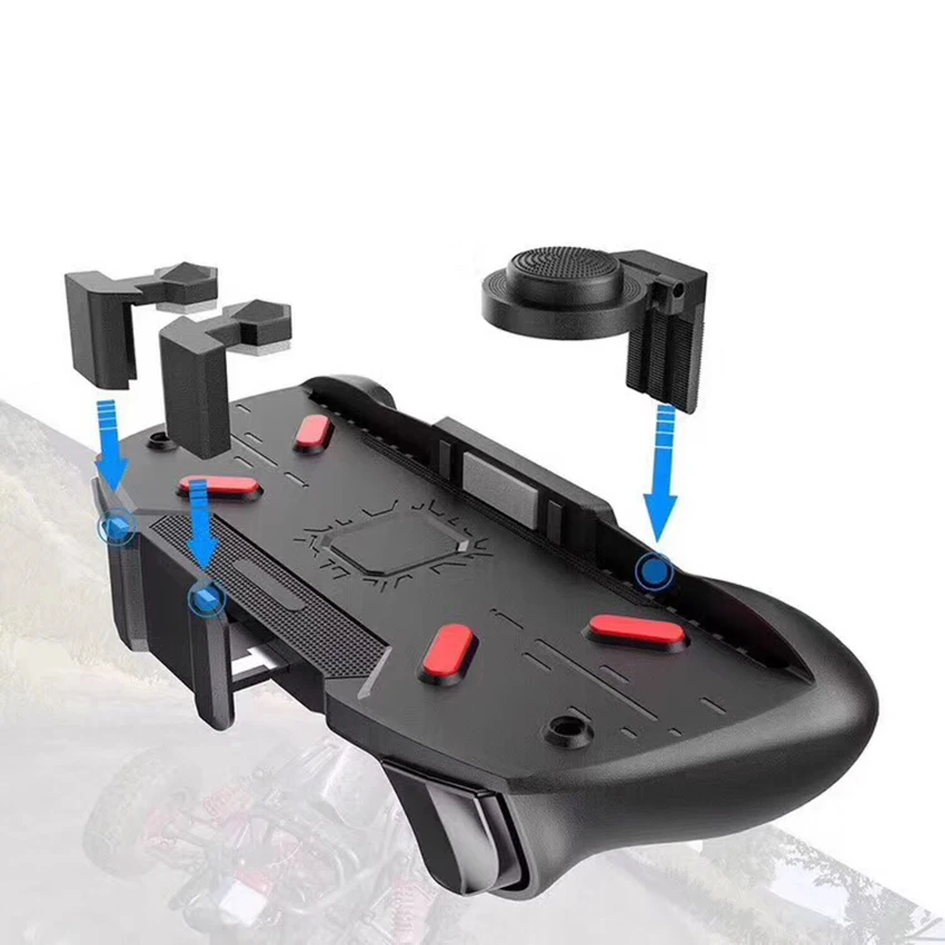  3in1 PUBG Controller Phone Gamepad Trigger Fire Button Aim Key Buttons Smartphone Mobile Games L1R1