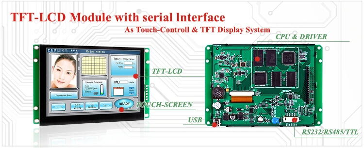4.3 inch LCD display module with 65K color& CPU
