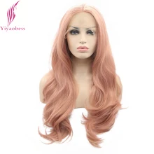 Yiyaobess 26inch Long Wavy Lace Front Wig Synthetic Purple Red Orange Green Brown Black Blonde White Pink Cosplay Wigs For Women Yiyaobess 26inch Long Wavy Lace Front Wig Synthetic Purple Red Orange Green Brown Black Blonde White Pink Cosplay Wigs For Women