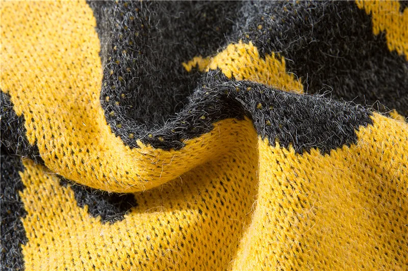 Темный значок пламя вырез лодочкой трикотаж жаккардовый мужской свитер хип-хоп свитер пуловер хипстер мужской свитер