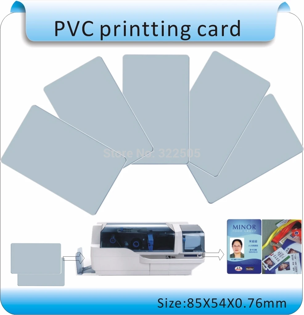 

Long-term sales of 100PCS white PVC cards can be printed, thickness 0.76MM(85X54mm) No chips