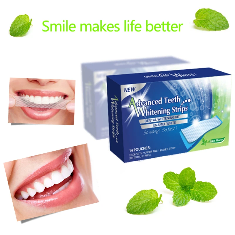 14Pairs Teeth Whitening Strips Care Oral Hygiene  Bleaching Tooth Whitening Bleach Teeth Whitening Tool dental whitening strips