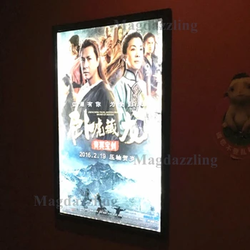 

5PCS X A1 Size Black Aluminum Snap Frame LED Lighted Up Movie Poster Light Box Home Theater Illuminated LED Poster Frame