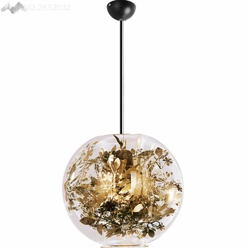 

JW_New Personality Simple Creative Modern Post Glass Pendant Lamp Restaurant Bar Bedroom Garden Flowers Decoration Lighting