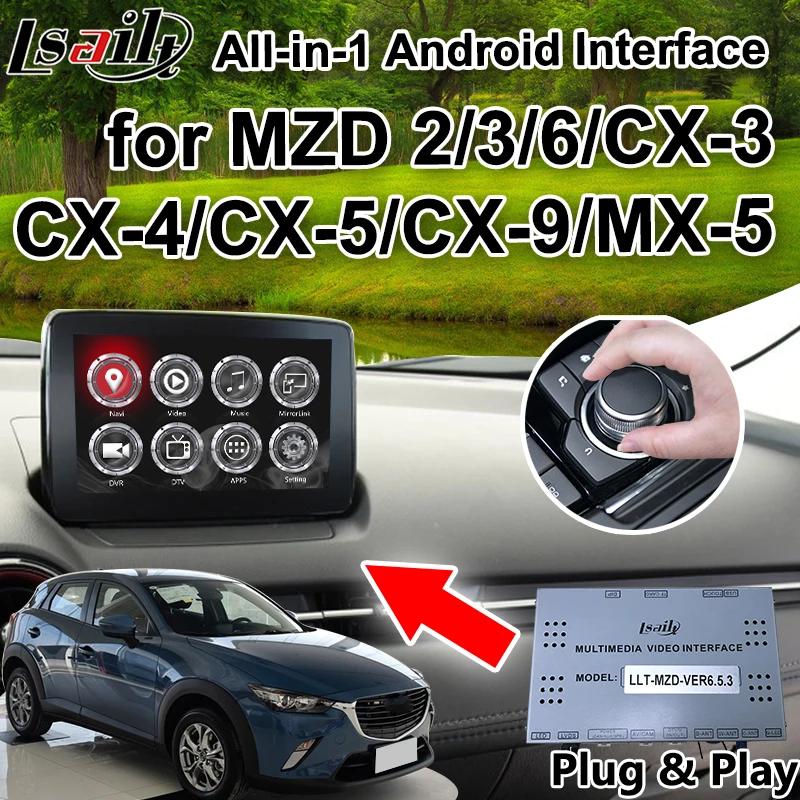 Android 7,1 gps навигационная система для- Mazda 2/3/6/MX-5/CX-5/CX-9 видео интерфейс Поддержка carpaly, android авто